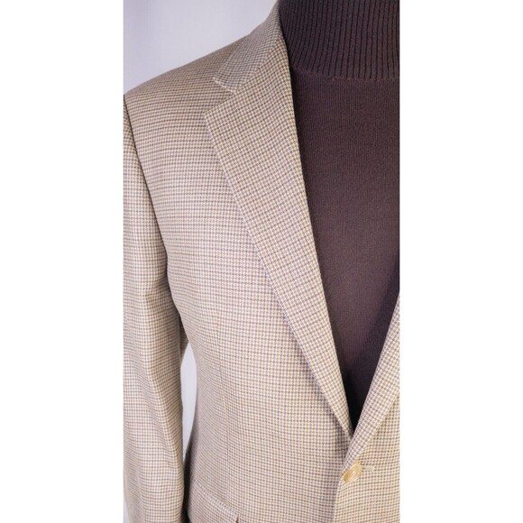 Ralph Lauren Tweed Blazer 42L 2 Button Houndstooth Sport Coat Jacket Wool/Silk - Picture 5 of 13